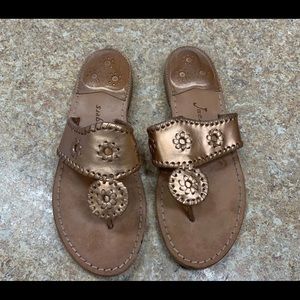 Jack Rogers Rose Gold Sandal size 8.5! So Adorbs!